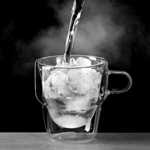 <span class=keywords><strong>Tasse</strong></span> en <span class=keywords><strong>verre</strong></span> isolée à double paroi à haute teneur en borosilicate avec poignée eau potable en gros, jus, <span class=keywords><strong>tasse</strong></span> à café empilable au lait - Product Image 3