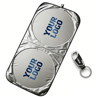 Pare-soleil de voiture en polyester personnalisé avec logo, cadeau promotionnel pour concessionnaires automobiles, vente en gros
