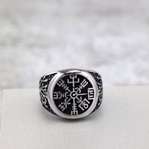 yunnique Men's Stainless Steel Ring With Tree Of Life Design Hip Hop Style Round Geometric Pattern Gift Jewelry - Product Image 2