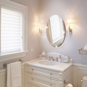 Miroir mural autocollant en acrylique ovale rectangulaire 30*45CM, vente chaude, autocollants de miroir pour salle de bain - Product Image 2