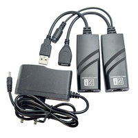 Ekstender Jaringan USB 100M RJ45 USB 2.0 ke Adaptor Ethernet untuk Mouse Keyboard Printer Scanner Hard Drive Eksternal Plug and Play