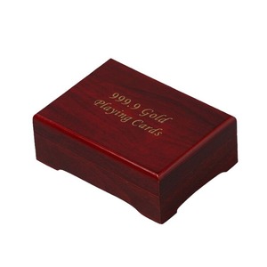 Yuka Jewelry <b>Box</b> Rectangle 0.8cm <b>Vintage</b> Engraved Red Velvet Interior For Storage - Product Image 5