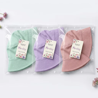 Chapeau Bob en Coton Esthétique Couleurs Menthe Lavande Pêche Macaron, Protection Solaire pour Glamping, Camping et Activités de Plein Air, Style Bob de Pêcheur