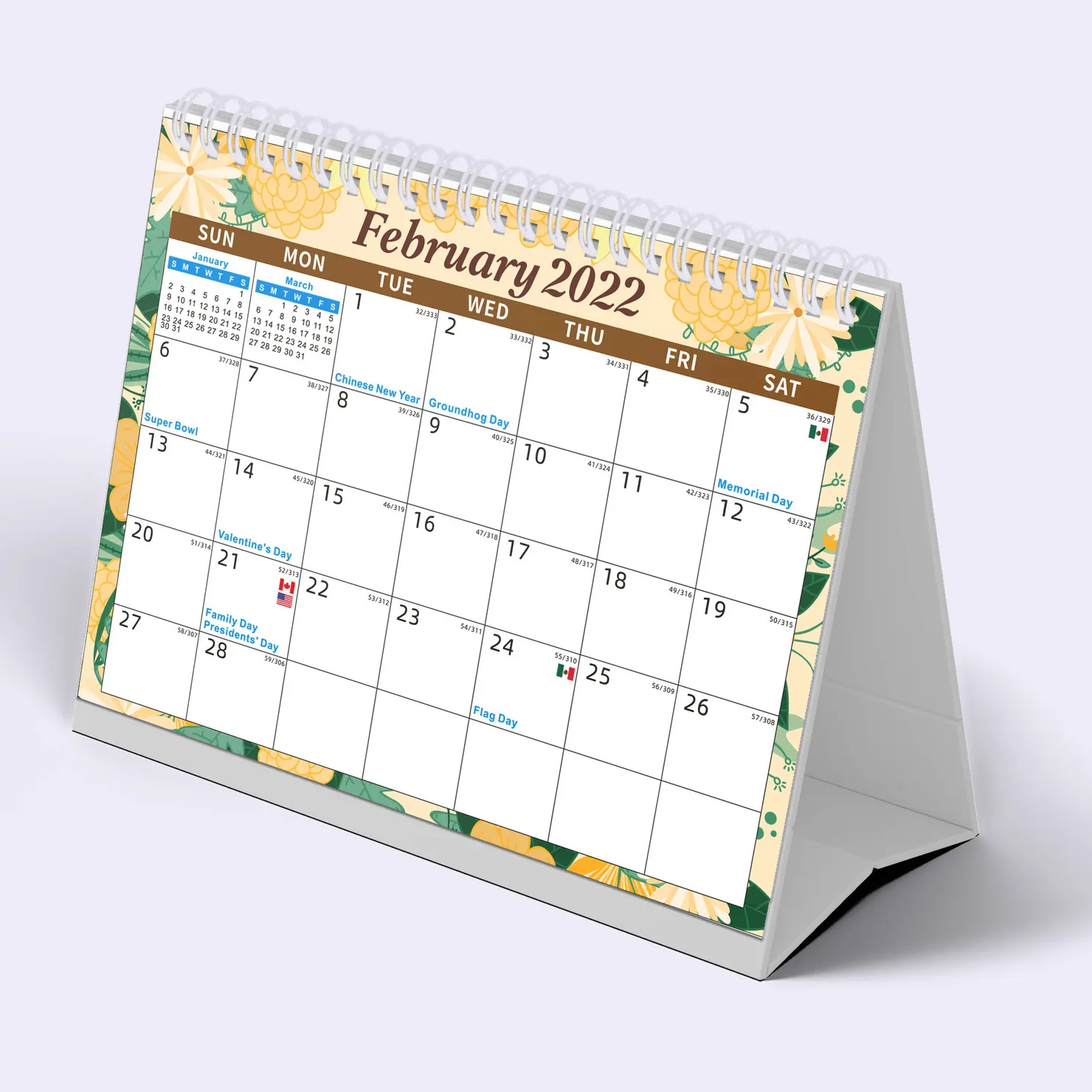 壁巻尺昇華カレンダー2022高品質卸売カスタム格安製造ノート壁杖