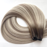 Extensiones de Cabello Humano Europeo Genius Weft de 100g, Doble Trama, de un Solo Donante, Aspecto Suave y Versátil