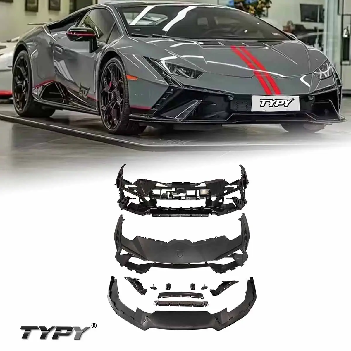 TYPY Original Wholesale Price Lamborghini Tecnica Front Bumper For Lamborghini Huracan LP580 & LP610 & EVO 2014-2023