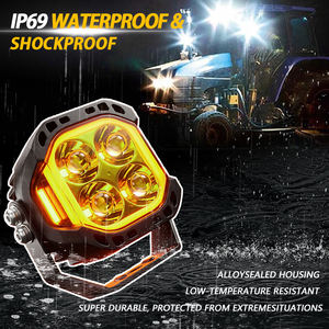 <span class=keywords><strong>3</strong></span> इंच की कार लाइट स्क्वायर एज बार फ्लशिंग ऑटो एम्बर ड्रल हाई/लो बीम के साथ काम करना - Product Image 4