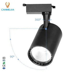 Sistema de Mini iluminación de pista motorizada, carril magnético Led con zoom de 40W, iluminación de pista dorada para tienda