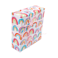 Papier d'emballage d'anniversaire recyclable personnalisé en gros, 80 g/m², rouleau artistique pour emballage cadeau et paquets de faveurs de fête