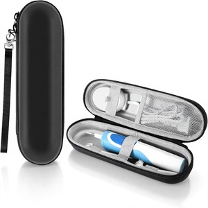 Estuche de transporte personalizado de EVA para cepillos de dientes eléctricos <span class=keywords><strong>Oral</strong></span>-<span class=keywords><strong>B</strong></span> Pro e <span class=keywords><strong>iO</strong></span>, bolsa de almacenamiento impermeable para viaje con bolsillo de malla y correa para la muñeca. - Product Image 1