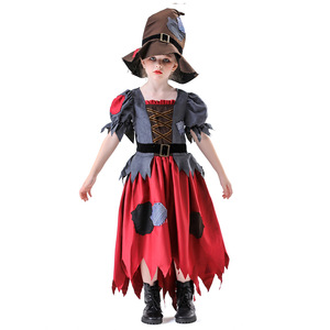 Conjunto de disfraz de bruja de Halloween para niñas con sombrero y falda, traje para fiesta de disfraces - Product Image 2