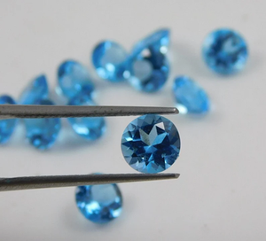 Piedra Preciosa Suelta de Topacio Azul Natural, Corte Radiante Facetado, 10x10 MM, Marca SGM, Precio de Mayoreo de Fabricante Indio - Product Image 4