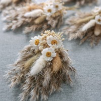 Bunga Lagurus kering pernikahan bunga payudara alami Mini pengiring pengantin Yopin-2576