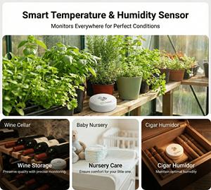 Sensor de Temperatura y Humedad Inalámbrico Wifi RF para Refrigerador y Congelador, Bajo Consumo, Control Remoto por Aplicación, Higrómetro, Termómetro, FCC ID - Product Image 4
