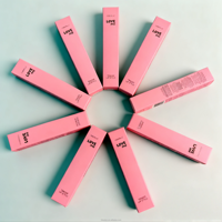 Venta al por mayor, tamaño personalizado y logotipo, etiqueta privada de lujo, rosa, brillo de labios, lápiz labial, cosmético personalizado, caja de papel de embalaje plegable