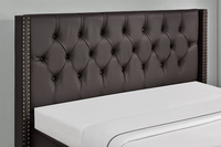 Lit flottant avec tête de lit à boutons souples Willsoon Stylish Wing design pu avec clous classiques Offre Spéciale