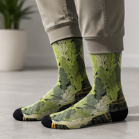 Chaussettes de randonnée personnalisées en laine mérinos imprimée OEM - Chaussettes de trekking élégantes pour l'extérieur