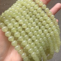 Qingshui Hetian Jade Perles Clair Eau Vert Lâche Semi-Fini pour DIY Bracelet Collier Accessoires Perles De Pierre