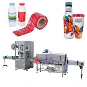 Automático 200ml 500ml Leite Iogurte Suco Garrafa Shrink Embrulho Máquina Shrink Sleeve Labeling Machine