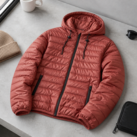 Blousons matelassés personnalisés pour hommes, automne-hiver, style streetwear décontracté, rembourrés en coton, avec fermeture éclair frontale, coupe-vent et respirants, à capuche