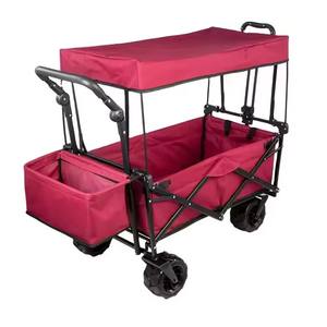海外貿易専用屋外キャンプ車両ポータブル大容量折りたたみ式小型カート（ルーフ付き/折りたたみ式ワゴン） - Product Image 3