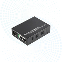 千兆 SFP 媒体转换器 2x RJ45 转 1x SFP 插槽 10/100/1000Mbps 以太网光纤媒体转换器