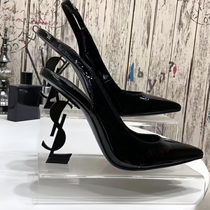 Escarpins de luxe d'été pour femmes, talons hauts en métal, marque de mode, escarpins de soirée pour femmes - Product Image 4