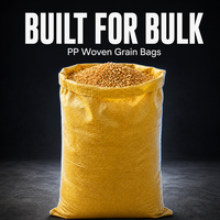Sac tissé en PP pour le stockage des céréales, du blé et du riz, avec logo personnalisé, vente en gros