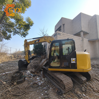 Мощный гусеничный экскаватор CAT 308E2, 49700 Вт, 8 тонн, б/у, для утилизации отходов и строительных работ