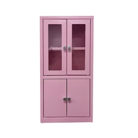 Armoire à cadeaux en métal pour enfants Petite armoire de rangement en acier pour bébé poupée jouet vêtements