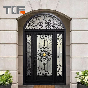 Hand-Forged Iron Double <strong>Doors</strong> with Ornate Scrollwork Exquisite Security <strong>Measures</strong> <strong>for</strong> Luxury Homes Elegant Venues <strong>for</strong> Apartments - Product Image 3