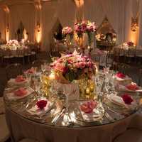 Plateau de table rond en acrylique de 60 pouces pour décorations de mariage et d'événements, centres de table élégants et décorations de table