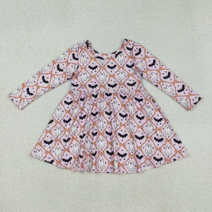 Tenue d'Halloween : Ensemble pyjama et robe décontractée à manches courtes imprimé fantôme, chauve-souris et nœud, écologique - Product Image 6