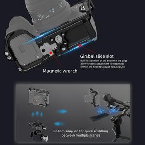 PULUZ Cage de stabilisation métallique pour appareil photo Sony A7 IV / ILCE-7M4 / <span class=keywords><strong>A7M4</strong></span> / A7M3 / A7R3 / A7R III / <span class=keywords><strong>A7R5</strong></span> - Product Image 4