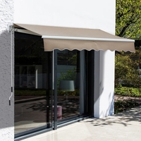 Auvent rétractable mural en aluminium avec cadre en aluminium, commande à distance, imperméable, résistant au vent, cassette complète, personnalisable