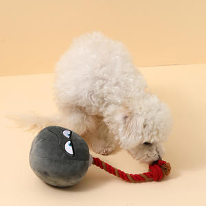 Wholesale Custom Pet <b>Dog</b> Plush Cotton Rope Toys Cartoon Cute Bomb <b>Ball</b> Durable Luxury Interactive Squeaky Chew Toys - Product Image 4