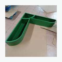 Maßgefertigter Outdoor-Aluminium Großer Rechteckiger Metall-Blumentopf Einfacher Metallblech-Blumentopf