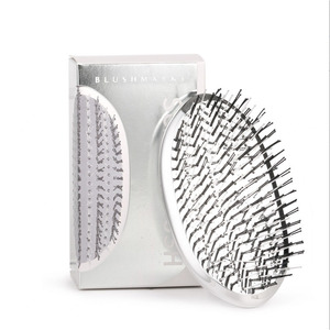 Brosse à cheveux compacte <span class=keywords><strong>rose</strong></span> Mini TwinFlex pour femmes, hommes, adolescents, enfants - Brosse à cheveux de voyage rembourrée - Product Image 5