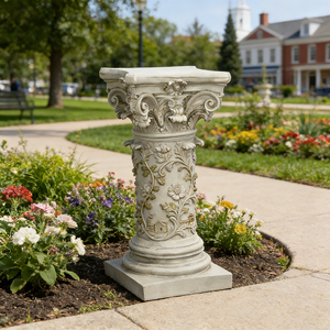 Soporte para Plantas con Diseño de Columna Romana Clásica, Pilar Griego de Resina Resistente para Decoración de Jardín o Balcón, Elegante Base Pedestal - Product Image 4