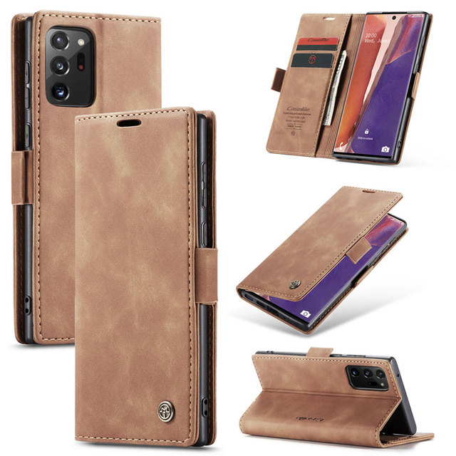 For Samsung Galaxy Note 20 Ultra 10 Plus Note20 Note10 Back Cover CaseMe 013 PU Leather Flip Shockproof Protective Phone Case