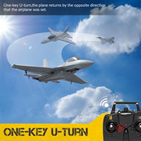 Avion télécommandé AiJH 2.4G pour enfants débutants, drone de combat, jouet avec gyroscope 6 axes, avion de jouet télécommandé