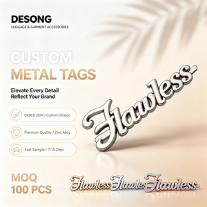 ตราสัญลักษณ์โลหะผสมสังกะสีขัดเงาสำหรับกระเป๋าเดินทาง กระเป๋าเป้ เฟอร์นิเจอร์ โลโก้แบรนด์สั่งทำ ขายส่ง รับออเดอร์ขนาดเล็ก - Product Image 1