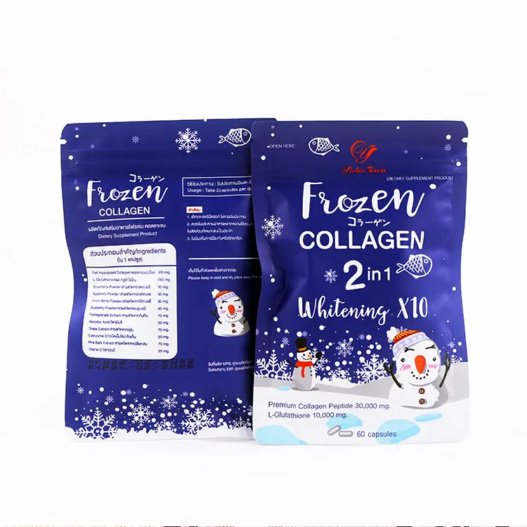 Factory price Collagen whitening capsule frozen collagen 2 in 1 whitening capsule with detox and slimming skin care