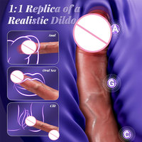Realistischer Stoß-Vibrator mit Saugnapf für G-Punkt und Anale Stimulation 9 Geschwindigkeiten Erwachsenen-Sexspielzeug für Männer Frauen und Paare