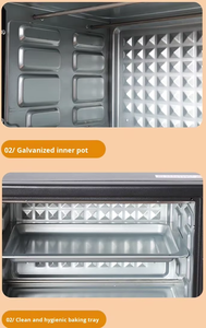 <span class=keywords><strong>Four</strong></span> miniature intelligent avec conception à double couche, <span class=keywords><strong>four</strong></span> électrique multifonctionnel de 32 L pour pizza, biscuits et croissants français - Product Image 3