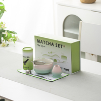 Boîte-cadeau à fermeture magnétique personnalisée Kit professionnel de matcha Ensemble de fouet japonais de luxe avec bol à matcha en céramique