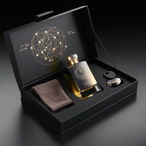 Boîte cadeau haut de gamme <span class=keywords><strong>en</strong></span> carton pliable auto-montable avec feuille d'or, doublure <span class=keywords><strong>en</strong></span> éponge, gaufrage, lamination brillante et estampage pour - Product Image 1