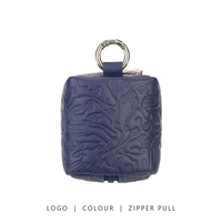 Porte-clés en cuir PU pour femme, petite pochette zippée pour pièces de monnaie, vente en gros à l'exportation
