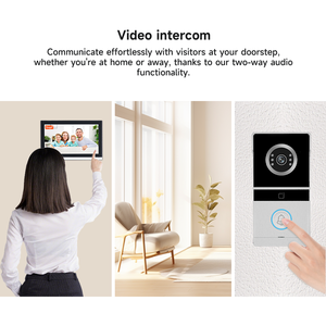 A101t kim loại không thấm nước trực quan hai-way intercom Home thiết bị an ninh intercom 10-inch màn hình có thể ghi lại video video chuông cửa - Product Image 2