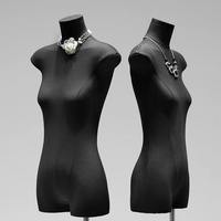 Maniquíes de Mujer para Exhibición de Moda, Maniquí Femenino de Medio Cuerpo con Brazos de Madera y Material Plástico